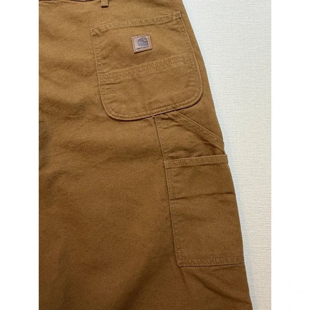 Carhartt Men's BN0011-M Khaki Loose Fit Size 44x36 Washed Duck Utility NWT